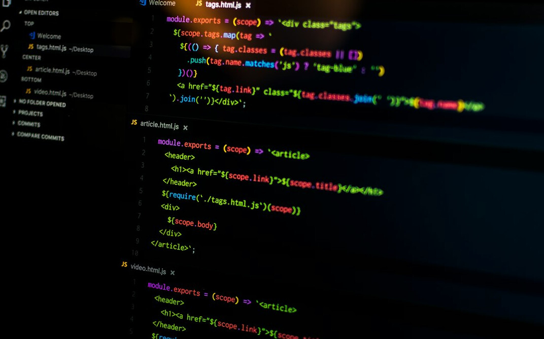 programmer writing code